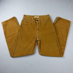 Levis 94 Baggy Corduroy Y2K Pants Womens 26 Tan Mustard High Rise Wide Leg